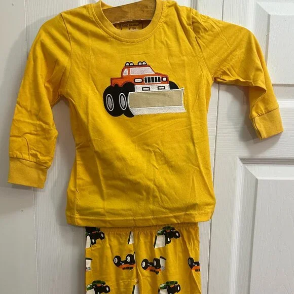Truck Sleepwear  Kids Cotton Pajama Set T Shirt &amp; Pant（2T~7T) - Picture 15 of 15